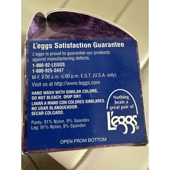 Leggs Silken Mist Black Mist Sheer Toe Control Top Pantyhose Q Plus Size - Picture 4 of 5